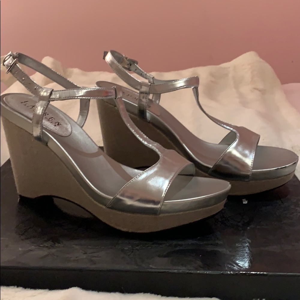 Silver sandal wedges - Picture 3 of 14
